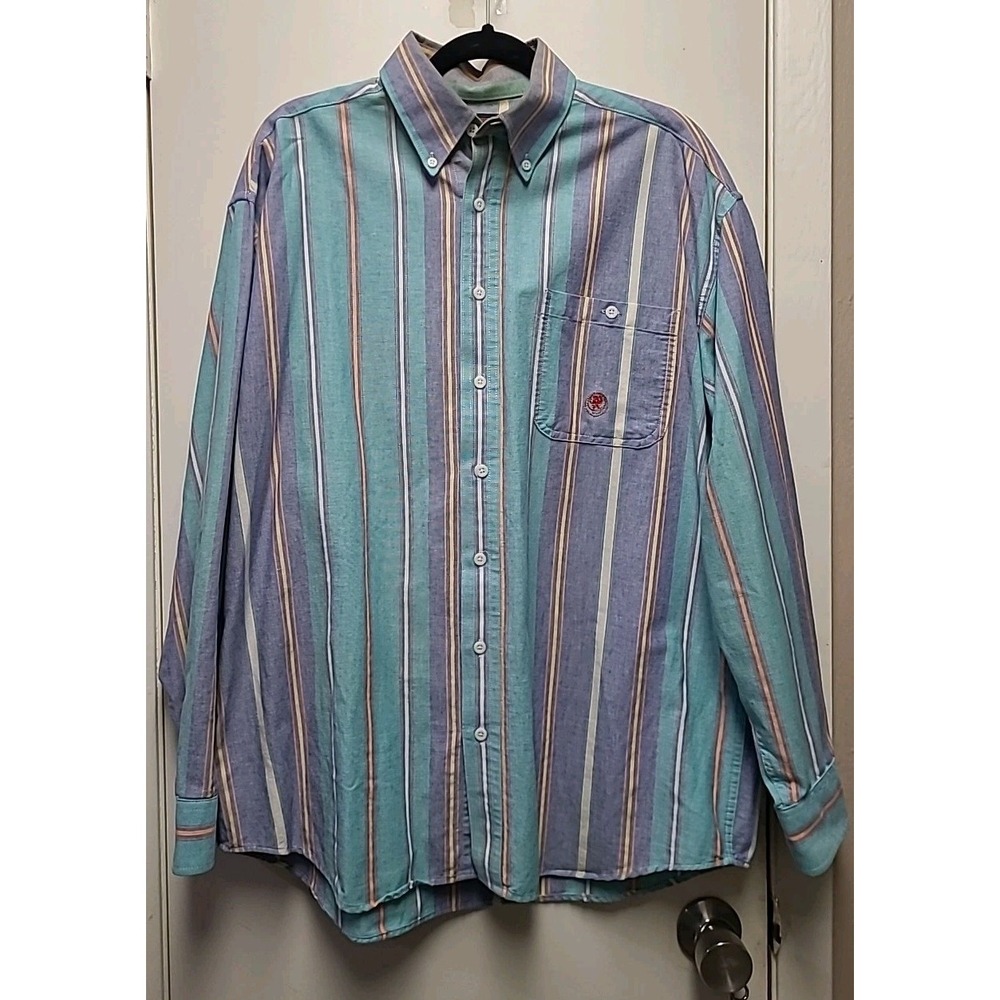 Vintage Twenty X Button Down Long  Sleeve‎ Plaid Cotton Western Men's Shirt XL